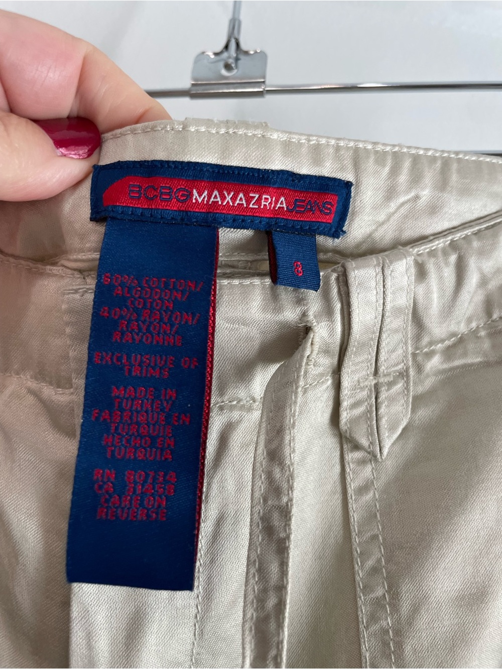 Y2K BCBGMAXAZRIA Metallic Silver Satin Cargo Zip Pants Futuristic Utility Size 6 - Picture 7 of 9